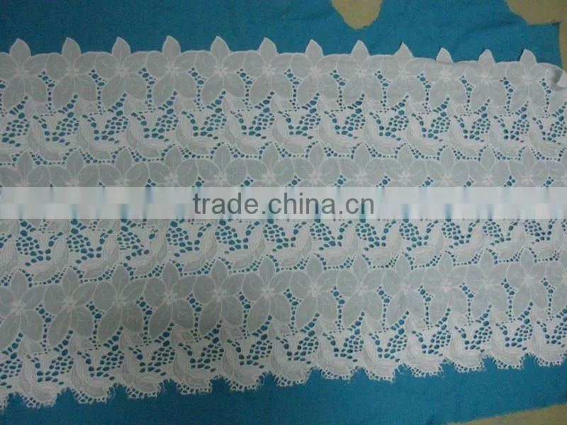 Cotton crochet lace fabric