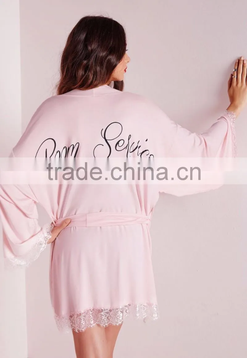 Hot selling stylish slogan back nightgown women sexy gown dresses 2016