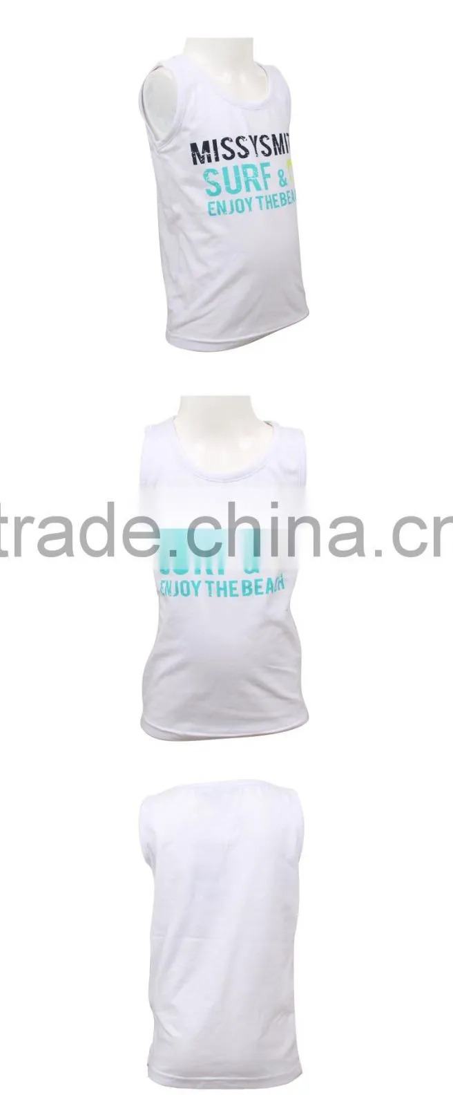 BEROY Branded 100% Cotton Kids Sleeveless Vest with Custom Printing
