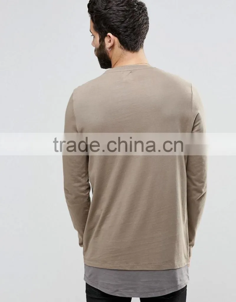 Guangzhou Shandao Autumn High Quality Custom Brand Men Tee Shirt Long Sleeve With Printing