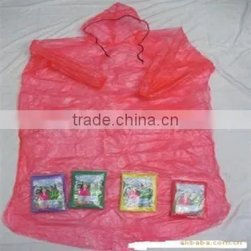 Disposable CPE white rain coat