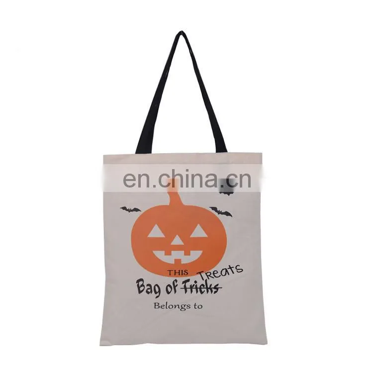 New design canvas burlap party halloween bags