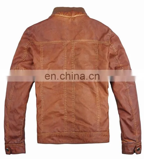 2015 new model designer wholesale leather jacket