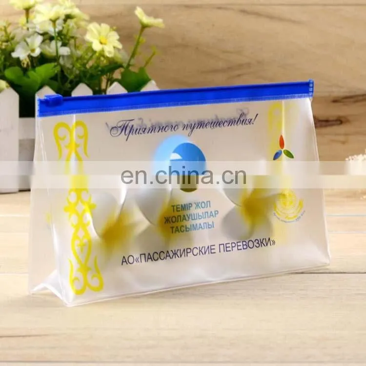 Customized flat bootom reusable frosting pen packaging pvc zipper bag/ plastic poly bag with zipper