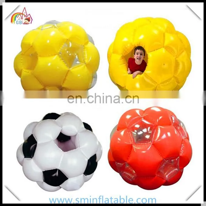Durable PVC sport game inflatable bumper suit, inflatable belly soccer football bumper from china manufacturer
