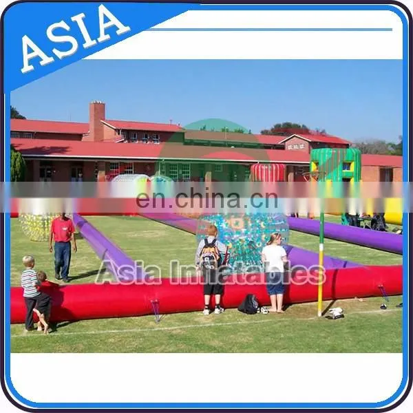 Inflatable Zorb Ball Race Track zorb ball slide for sporting events