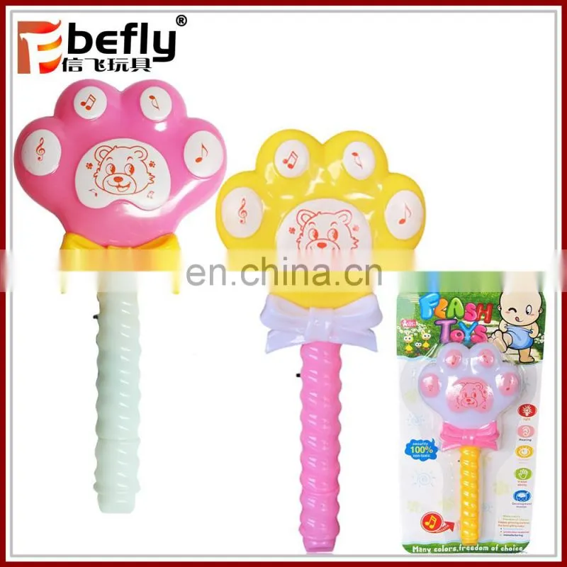 Promotional plastic cartoon flash light stick toy