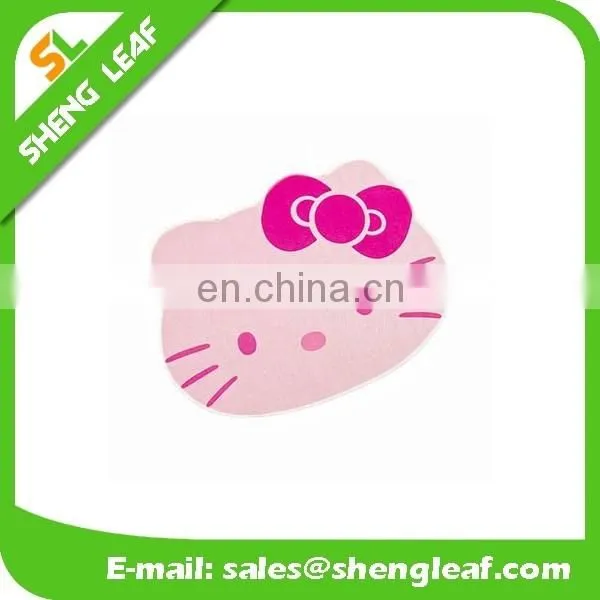 Custom hello kitty logo promotion nature rubber mouse pad