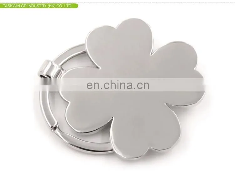 custom four-leaf clovers shaped metal keychain for promotional