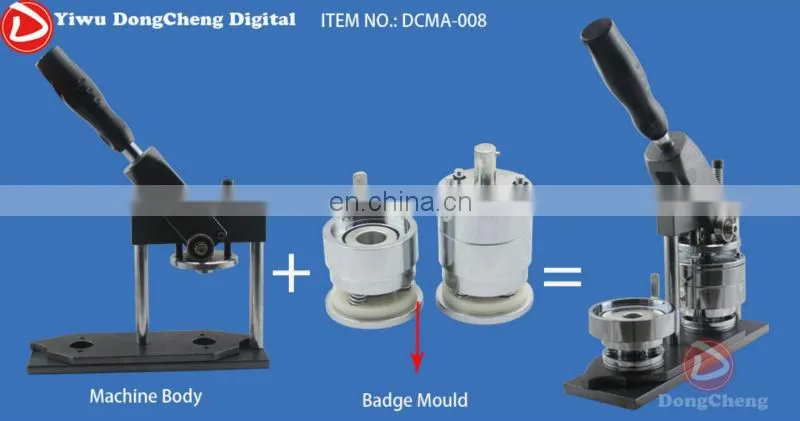 Excellent quality manual metal badge making machine DCMA-008
