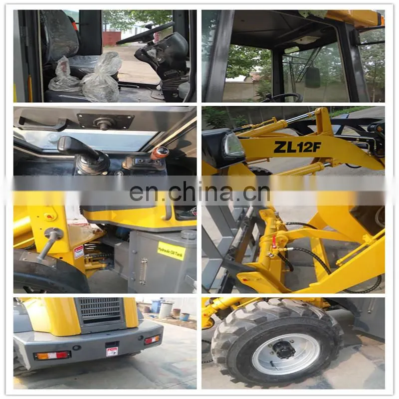 Agricultural Machinery front loader 1.2 ton wheel loader price list