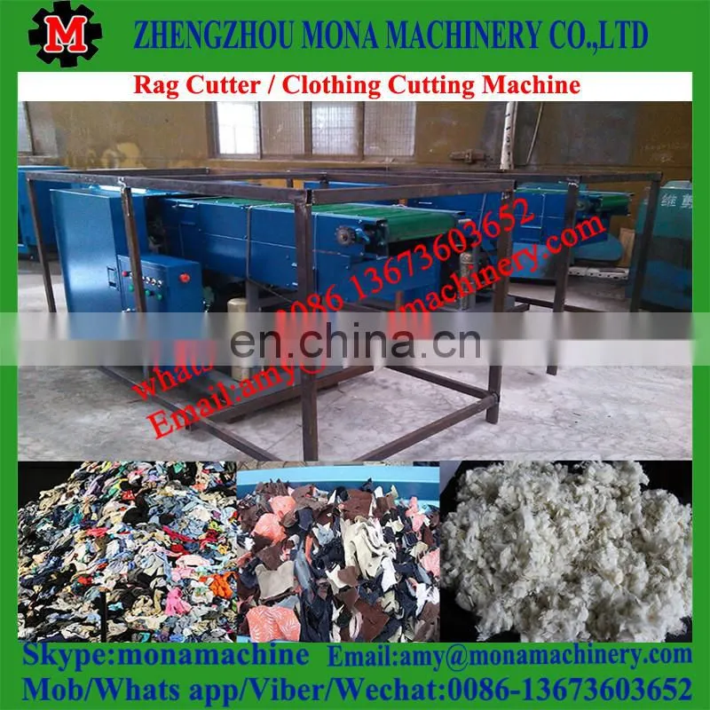 Fully Automatic Cotton Yarn Recycling Crushing Fiber Chopping Old Waste Clothes Cutter Cloth Cutting Machine Price