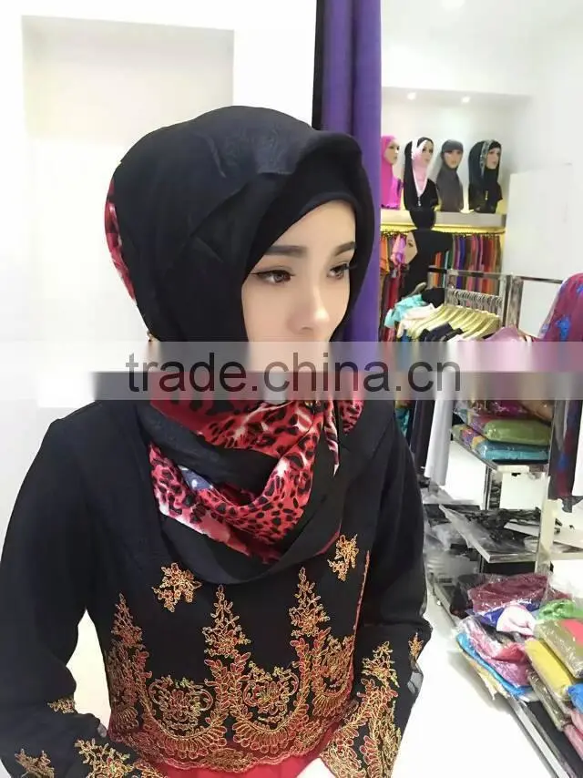 New 2015 110*110cm French cotton square islamic scarf