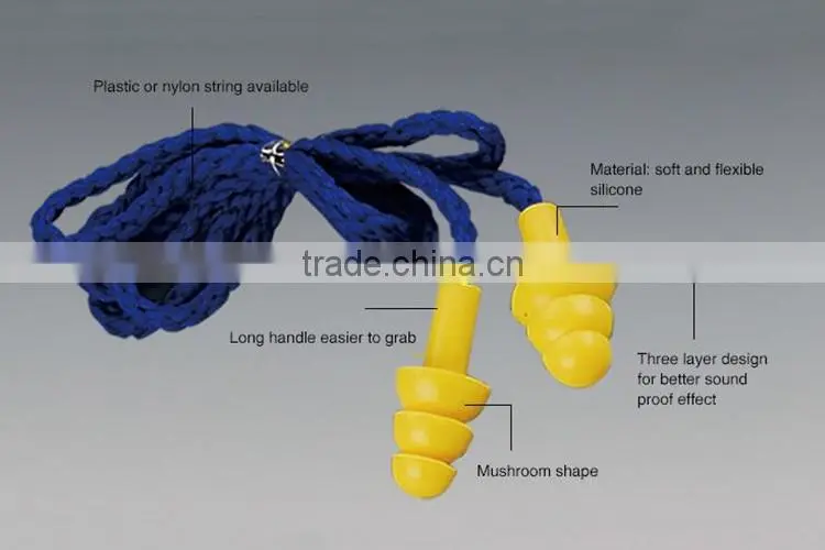Mushroom Type Soundproof Disposable earplug Silicone Ear Plug EM-211