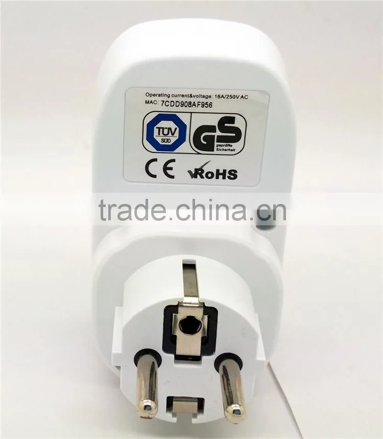 Smart Home AC90-264V 3500W EU Standard WiFi Power Plug Socket Internet Remote/Timer Control with Power Consumption Measurement