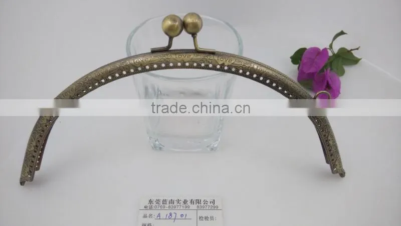Housweety Metal Purse Bag Frame Kiss Clasp Lock Bronze Tone 25*10.5
