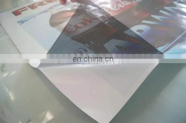 Matte surface micro perforated vinyl window film covering one way vision for advertising