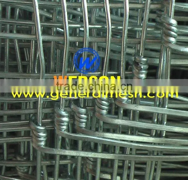hot dipped galvanized LIVESTOCK KNOTTED WIRE MESH fence| werson fence