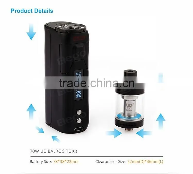 UD Balrog 70w TC mod Both temperature and wattage control with factory price from Elego