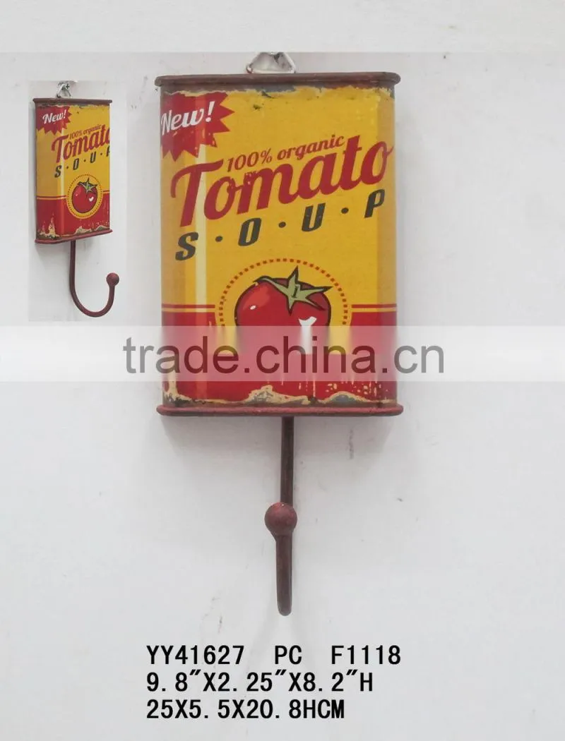 Wholesale cheap antique look metal single hook for wall