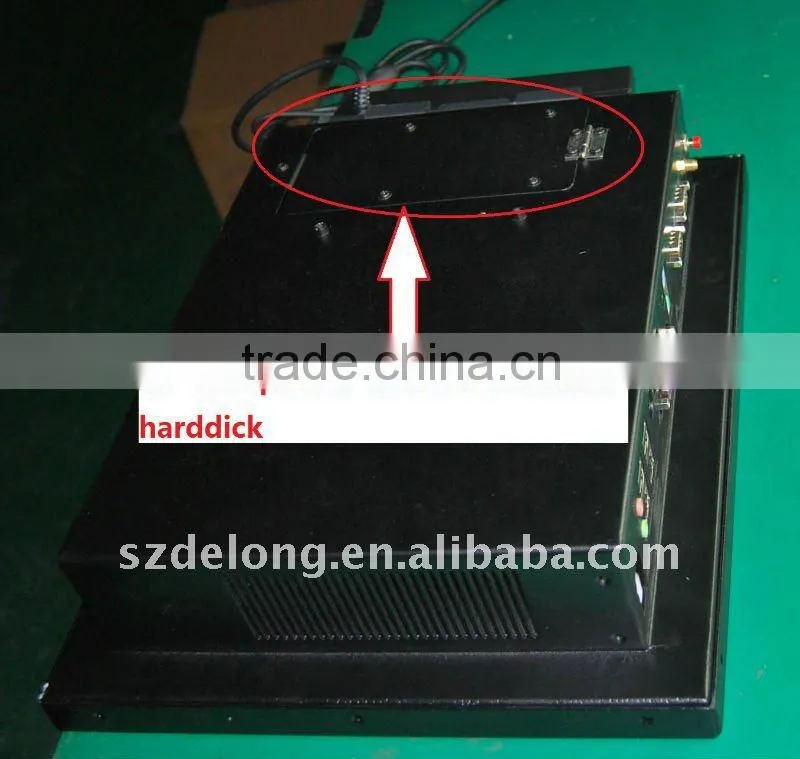 15"lcd touchscreen fanless VIA pc with wifi built-in CPU: Intel Atom N270 (onboard) 1.6GHz support win7/xp