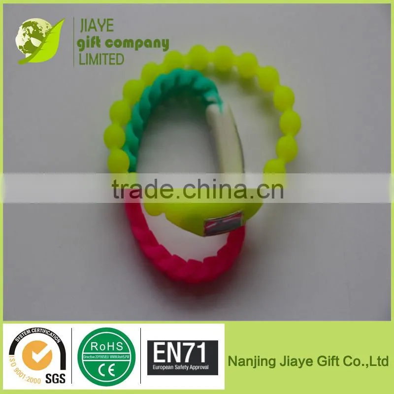2015 New Mixed Color Knit Belt Silicone Bracelet Ion Watches