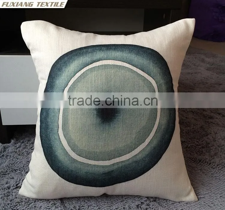 faux linen digital print pillow cushion