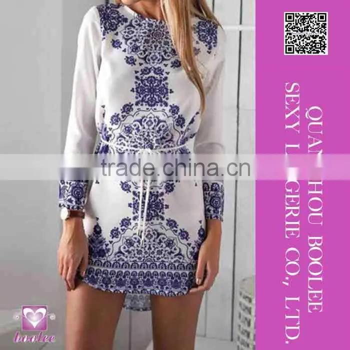 New 2016 Spring Stylish Women Geometry V-Neck Blouse