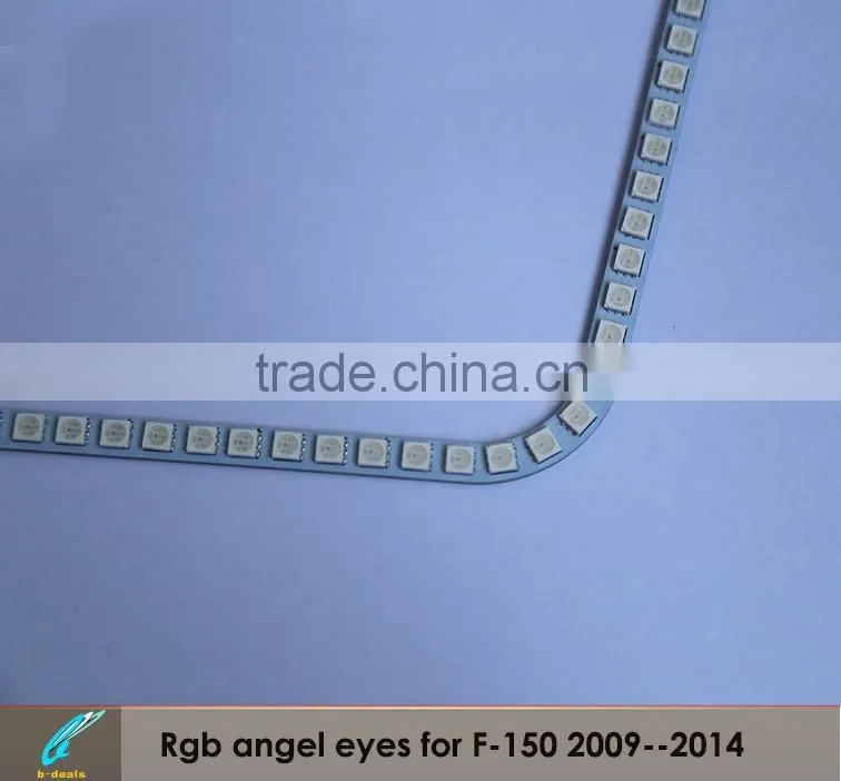 B-deals 5050 Square Multi-Color RGB LED Angel Eye Halo Ring Kit for Ford F150 pickup trucks