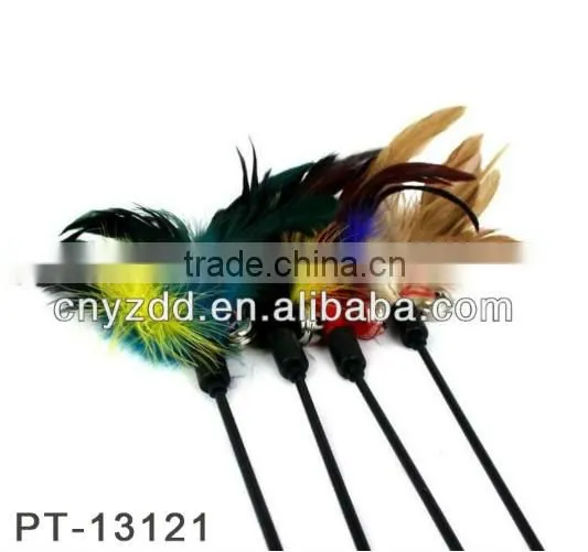 Feather Cat Teaser Stick Toys / cat toy stick
