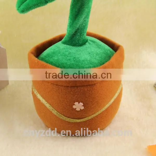Soft Electronic Flower Singing Toy/Stufferd Toy Flower with Sound Sensor Controll