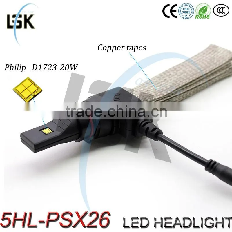5 generation led motorcycle headlight bulbs waterproof ip65 12v-24v car led headlight