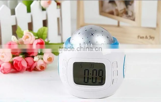 7 LED Color Triangle Alarm Clock change alarm clock Pyramid Digital LCD Snooze