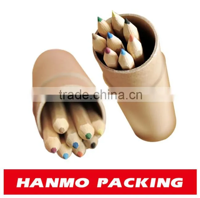 custom logo handcraft recycle cardboard round tube for pencil wholesale