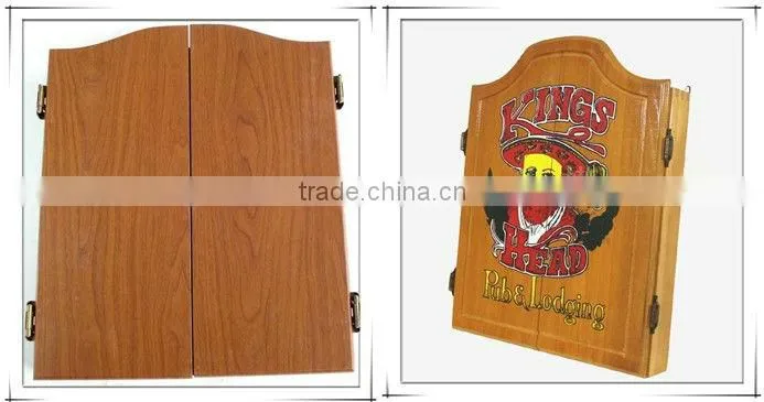 solid wood dartboard cabinet