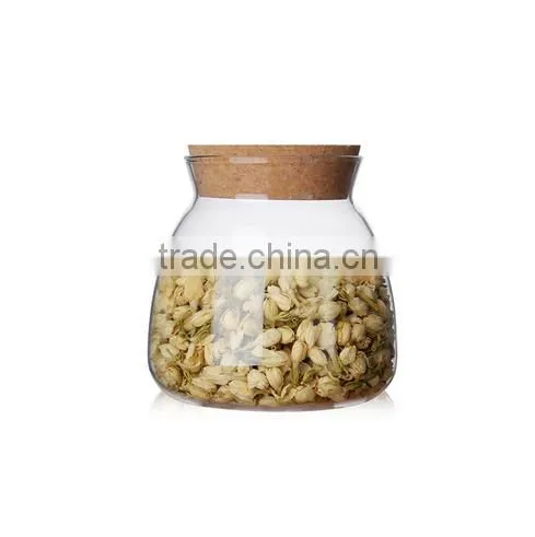 Clear Mini Small Wooden Stopper Glass Vial Jars Containers Bottle