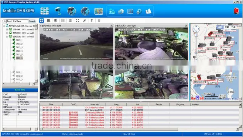 4 channel school bus Surveillance kit with GPS 3G G-sensor for fleet management
