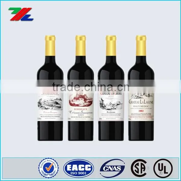 2016 wine bottle sticky label printing