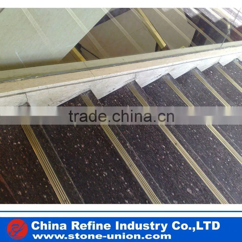 Outdoor brown granite stone stair