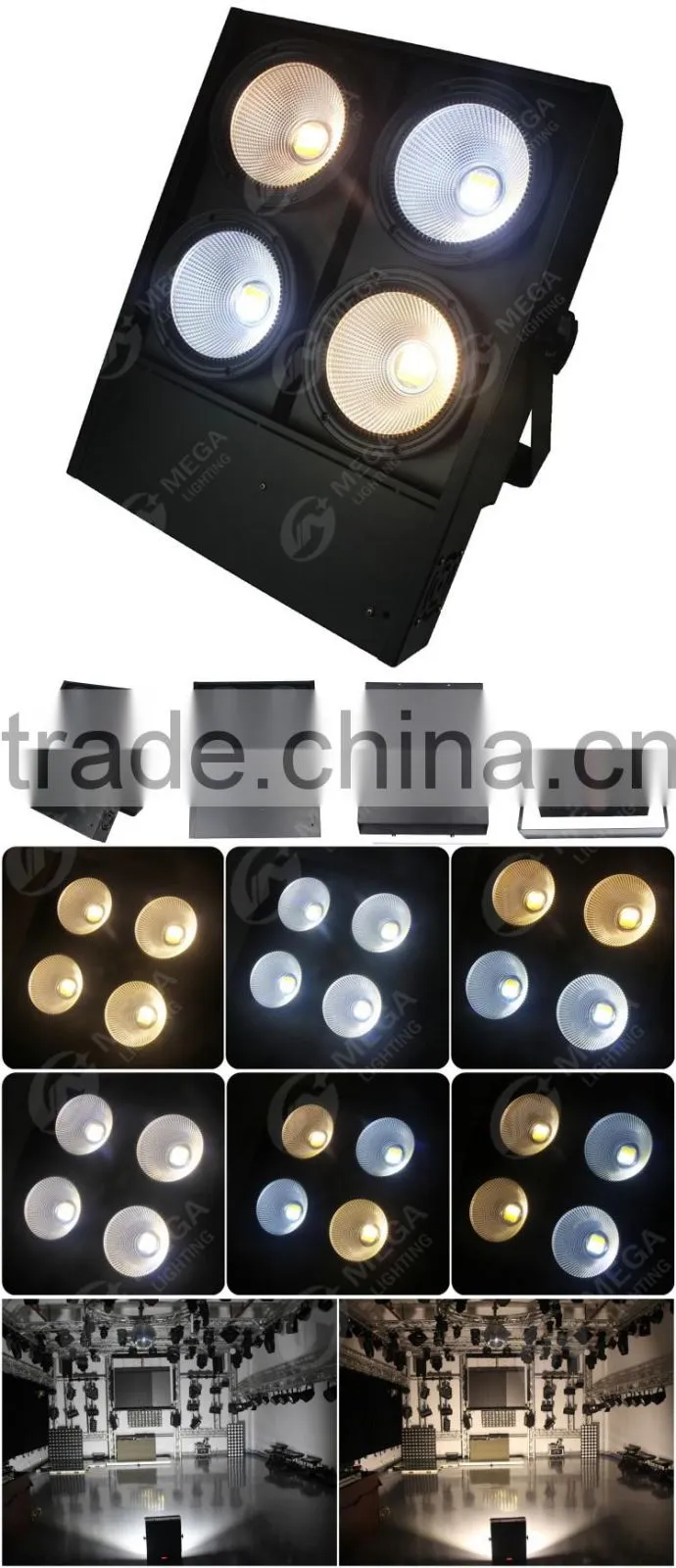 4pcs 100w cob led blinder stage light
