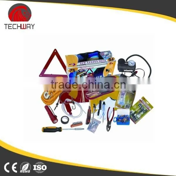 Car emergency safety kit with safety vest
