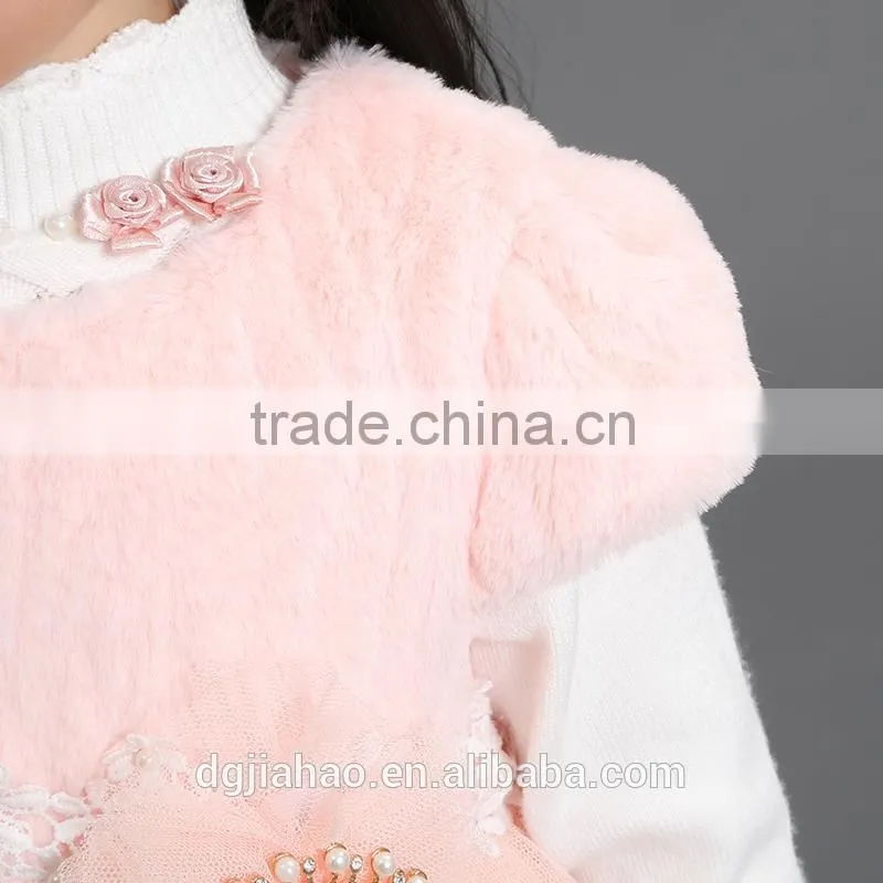 New fashion best-selling short sleeve winter fur baby clothing wholesale