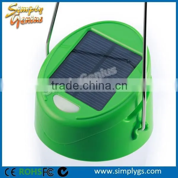 (hot) CE/Rohs/FCC/IPX41 fishing biking hiking camp Rechargeable Solar Lantern