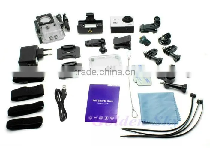 Portable mini full HD 1080p WiFi outdoor waterproof sport camera with remote control bracelet