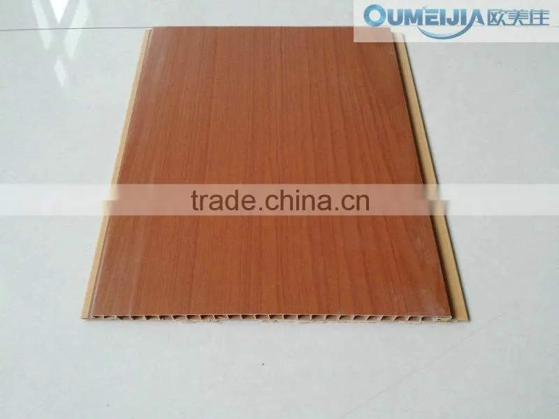 OUMEIJIA Latest Fashion pvc wooden design wall panel of decorative room panels