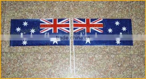 Sports hand waving flag and banners