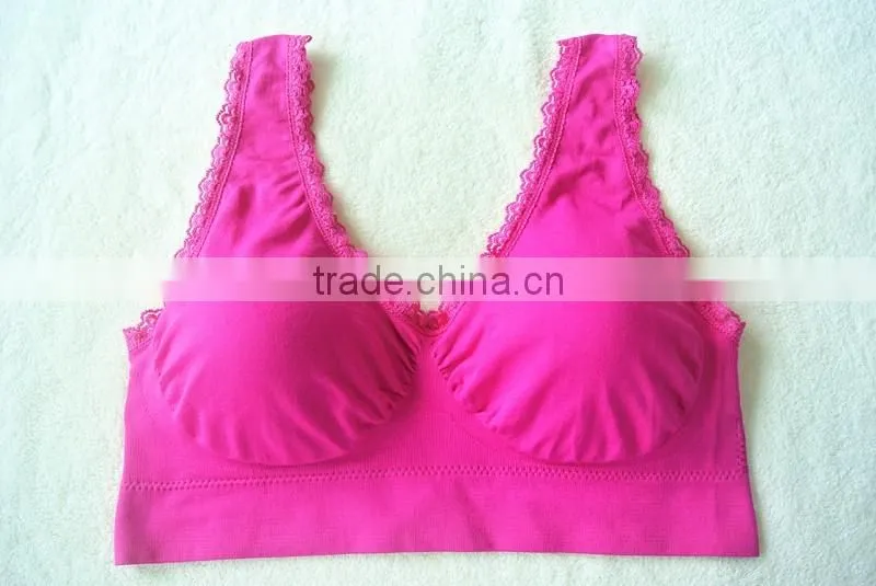 2016 Shantou Sport Bras Seamless Cheap Padded Yoga Bra Tops