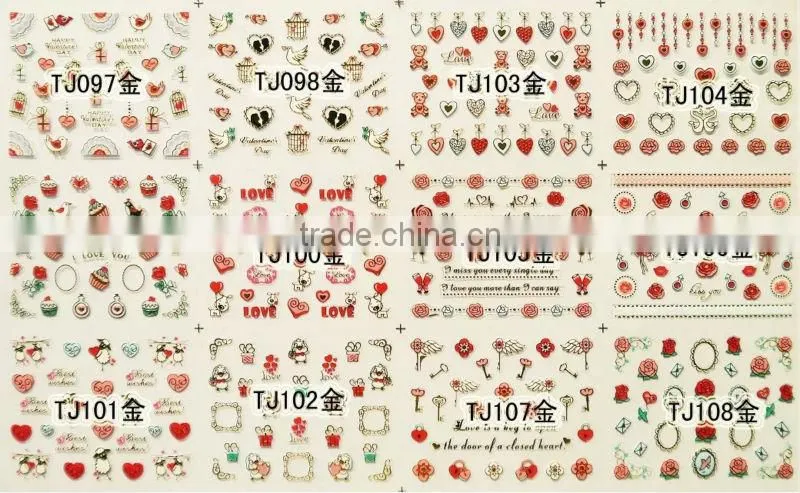 3d design nail art sticker