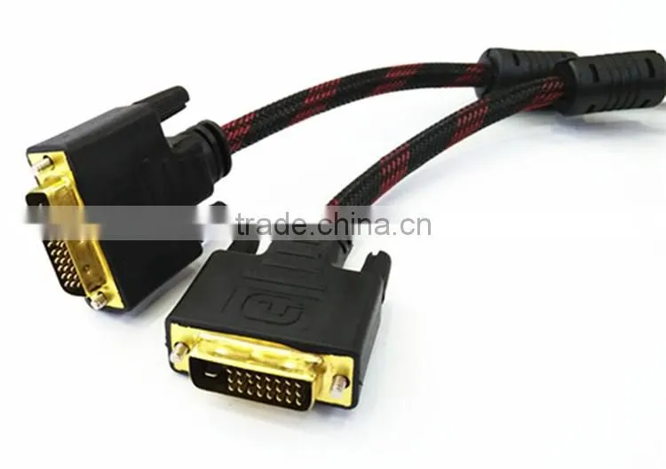 High quality and fast shipping DVI-D Digital to DVI-D Digital 24+1 Dual Link M/M Cable