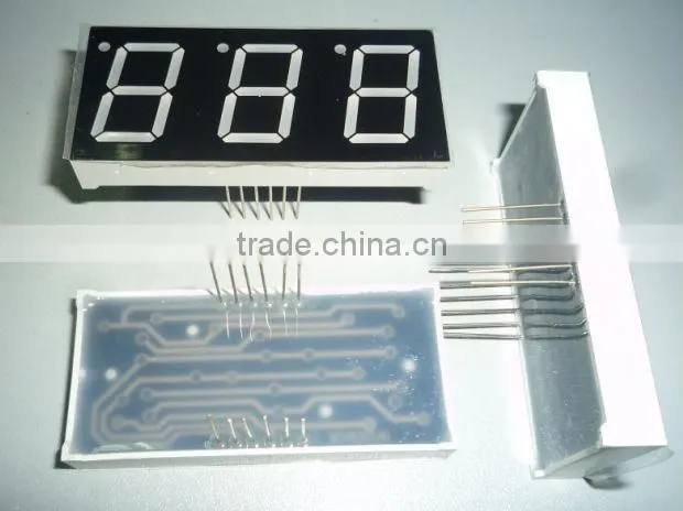 Factory price ! 0.8 inch 3 digits single color led segment display